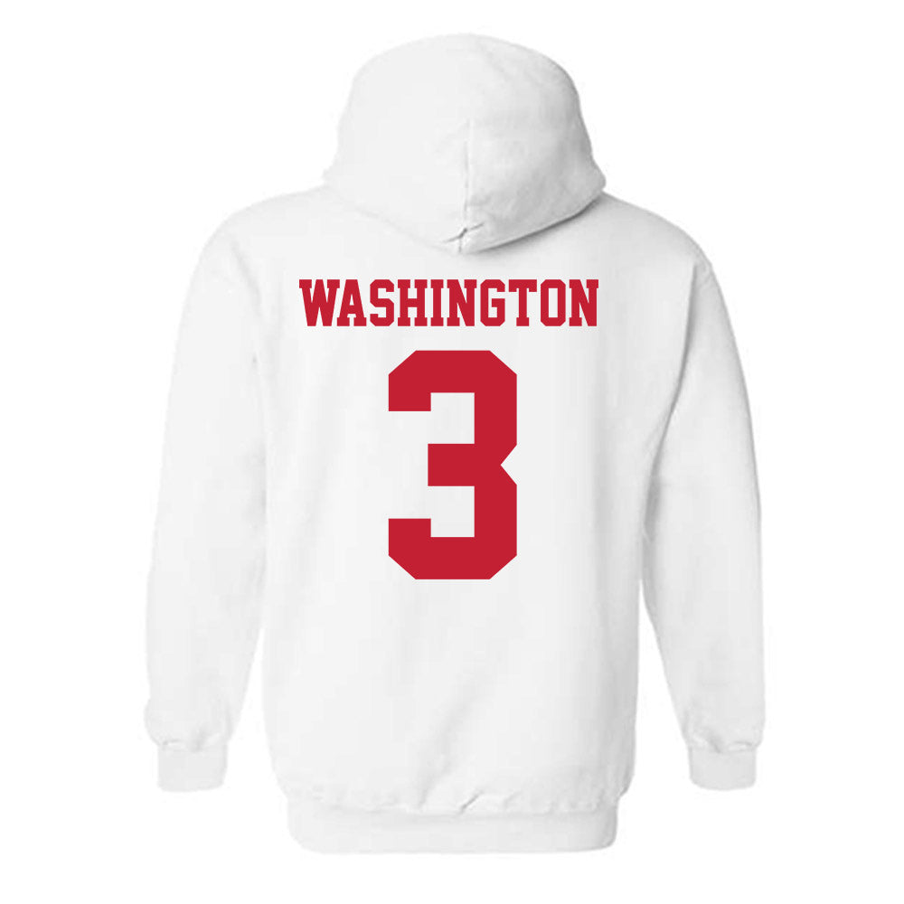 New Mexico - NCAA Men's Basketball : Tru Washington - Classic Fashion Shersey Hooded Sweatshirt-1