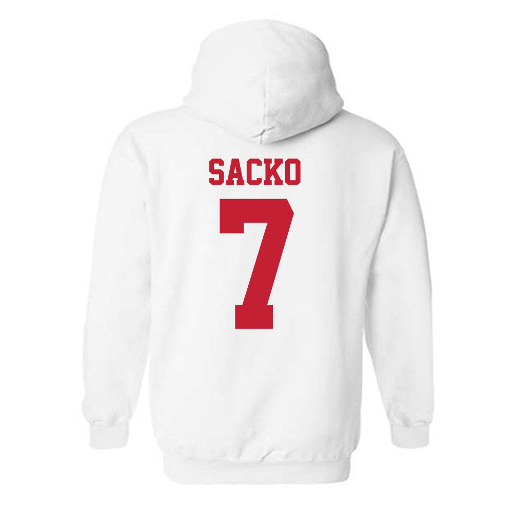 New Mexico - NCAA Men's Basketball : Ibrahima Sacko - Classic Fashion Shersey Hooded Sweatshirt-1