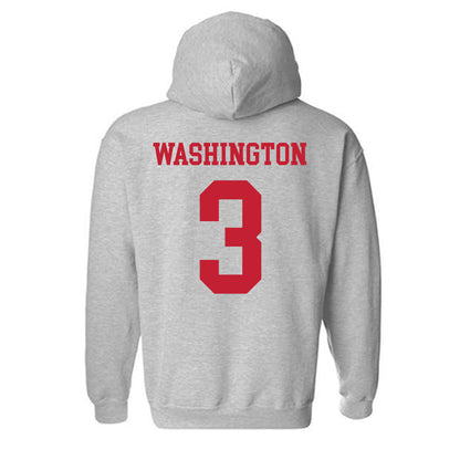 New Mexico - NCAA Men's Basketball : Tru Washington - Classic Fashion Shersey Hooded Sweatshirt-1