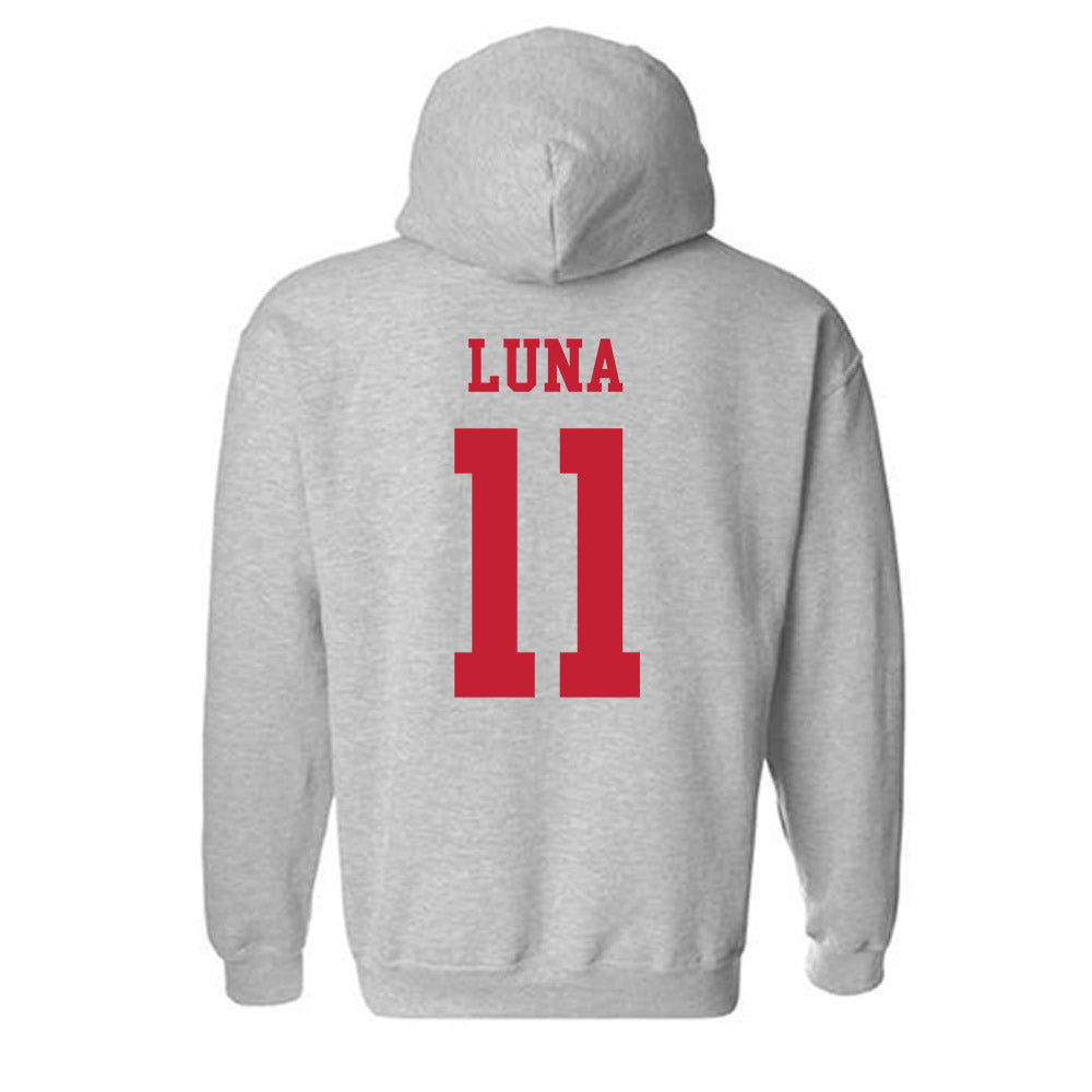 New Mexico - NCAA Men's Golf : Valentin Luna - Classic Fashion Shersey Hooded Sweatshirt-1