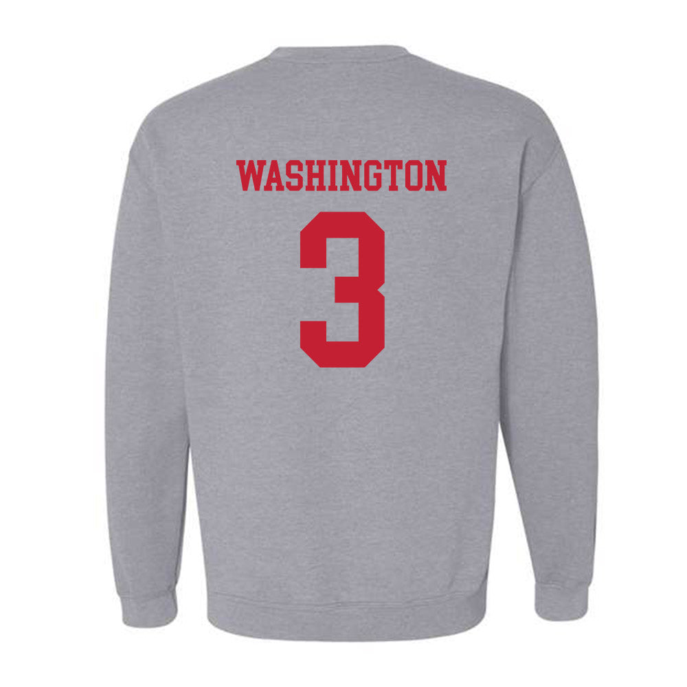 New Mexico - NCAA Men's Basketball : Tru Washington - Classic Fashion Shersey Crewneck Sweatshirt-1