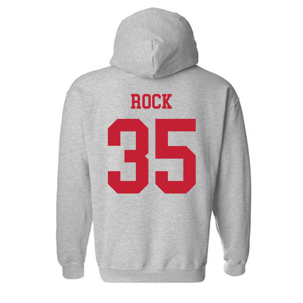 New Mexico - NCAA Men's Basketball : JT Rock - Classic Fashion Shersey Hooded Sweatshirt-1