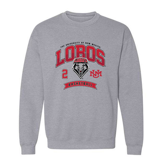 New Mexico - NCAA Men's Basketball : Donovan Dent - Classic Fashion Shersey Crewneck Sweatshirt-0