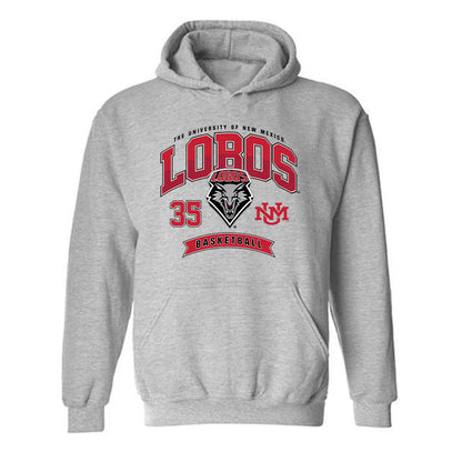 New Mexico - NCAA Men's Basketball : JT Rock - Classic Fashion Shersey Hooded Sweatshirt-0