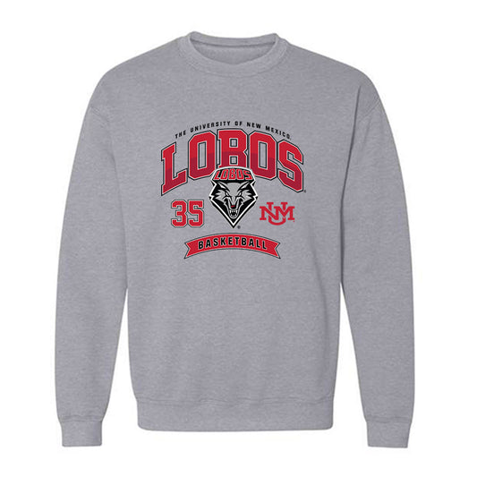 New Mexico - NCAA Men's Basketball : JT Rock - Classic Fashion Shersey Crewneck Sweatshirt-0