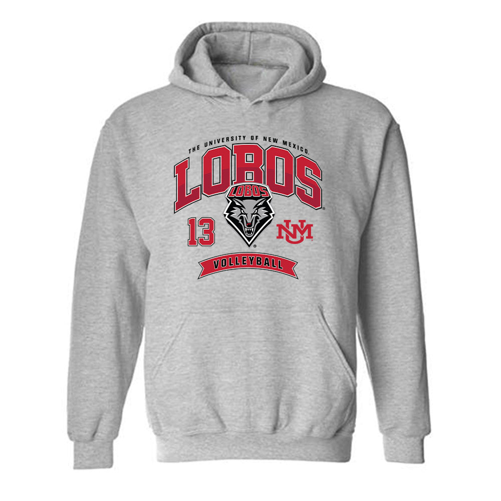 New Mexico - NCAA Women's Volleyball : Zoe Leonard - Classic Fashion Shersey Hooded Sweatshirt-0