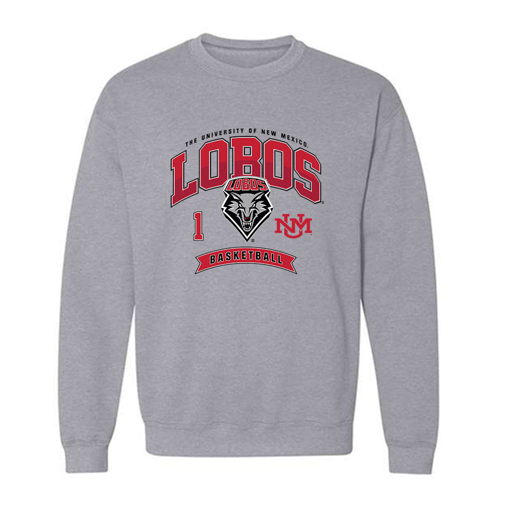 New Mexico - NCAA Women's Basketball : Lydie Mwamba - Classic Fashion Shersey Crewneck Sweatshirt-0