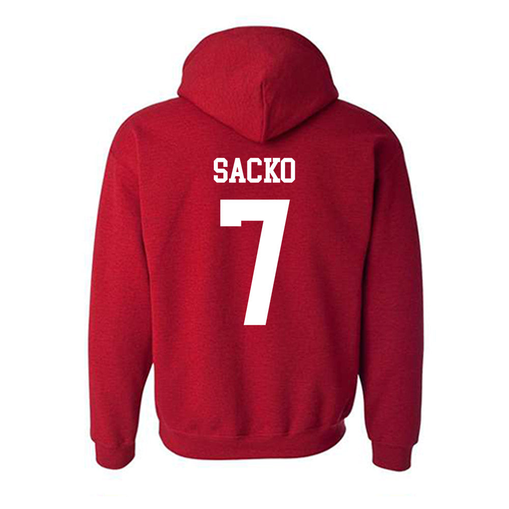 New Mexico - NCAA Men's Basketball : Ibrahima Sacko - Classic Shersey Hooded Sweatshirt-1