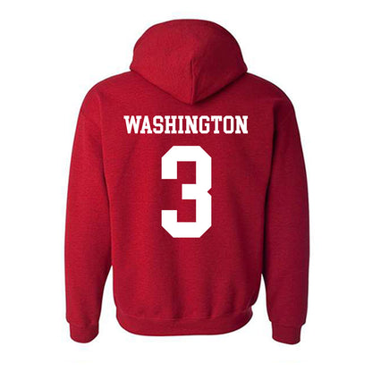 New Mexico - NCAA Men's Basketball : Tru Washington - Classic Shersey Hooded Sweatshirt-1