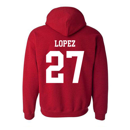 New Mexico - NCAA Baseball : David Lopez - Classic Shersey Hooded Sweatshirt-1