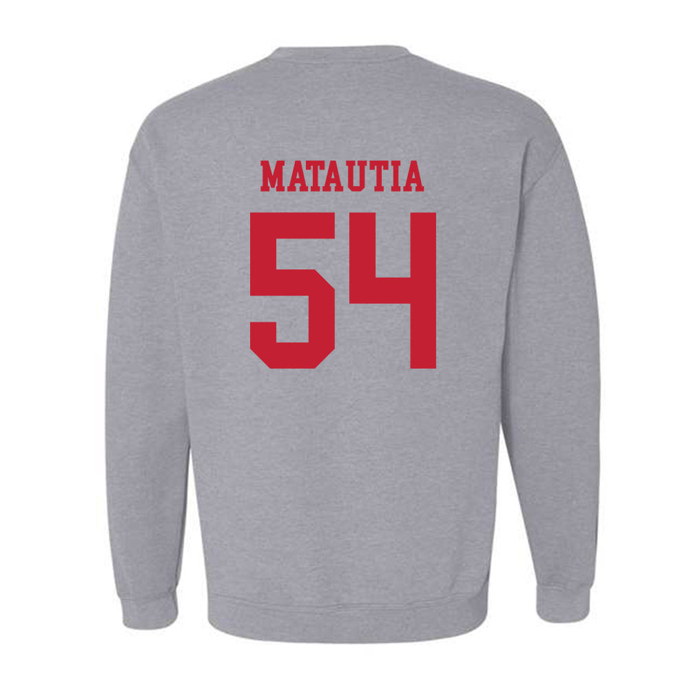 New Mexico - NCAA Football : Jojo Matautia - Classic Shersey Crewneck Sweatshirt-1