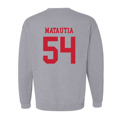 New Mexico - NCAA Football : Jojo Matautia - Classic Shersey Crewneck Sweatshirt-1