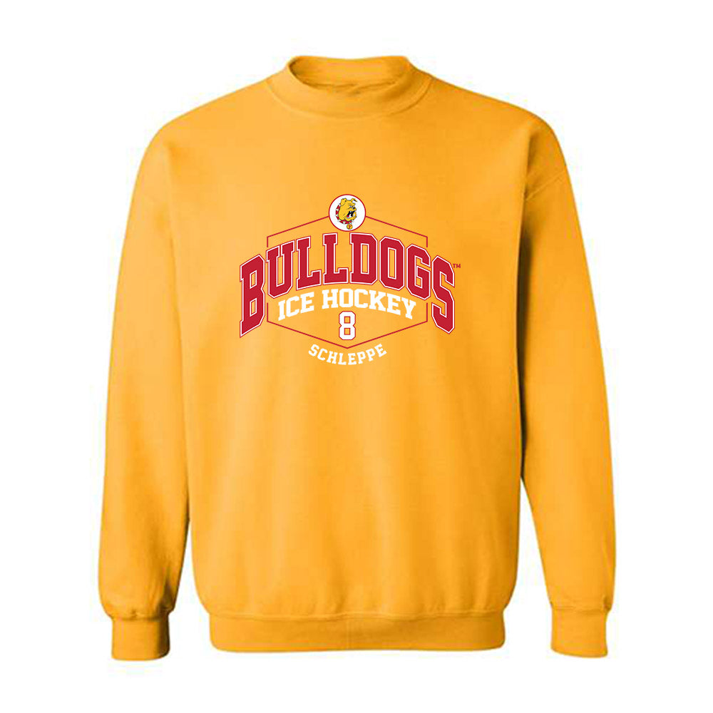 Ferris State - NCAA Men's Ice Hockey : Tyler Schleppe - Classic Fashion Shersey Crewneck Sweatshirt