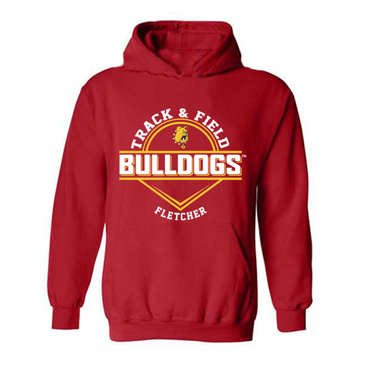 Ferris State - NCAA Men's Track & Field : Aiden Fletcher - Classic Fashion Shersey Hooded Sweatshirt-0
