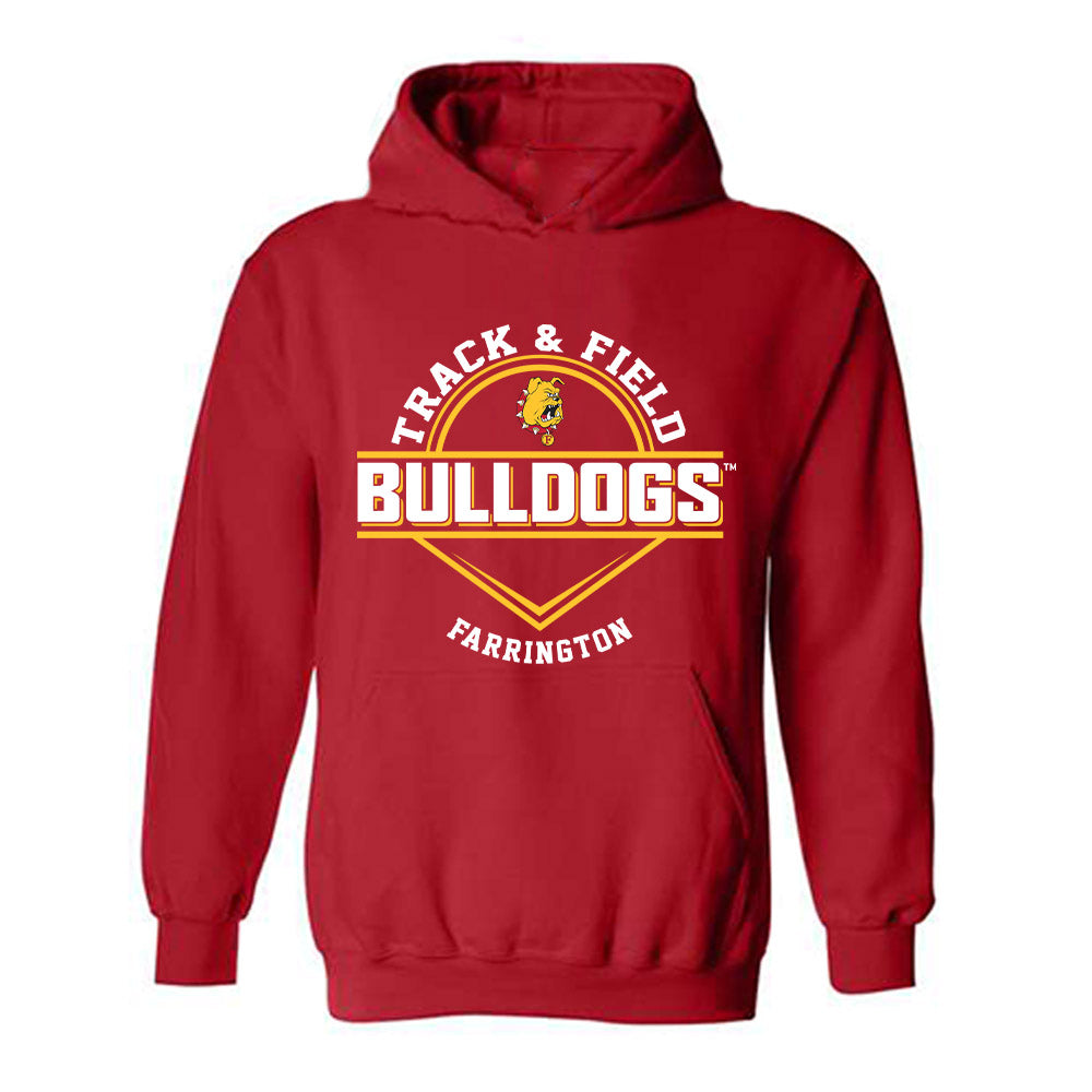 Ferris State - NCAA Men's Track & Field : Blace Farrington - Classic Fashion Shersey Hooded Sweatshirt-0