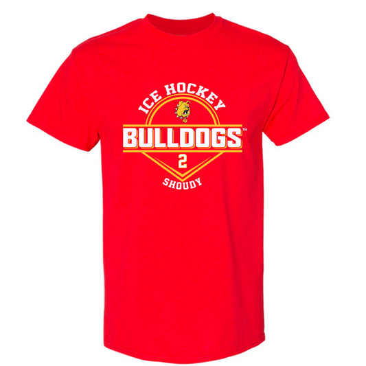 Ferris State - NCAA Men's Ice Hockey : Travis Shoudy - T-Shirt