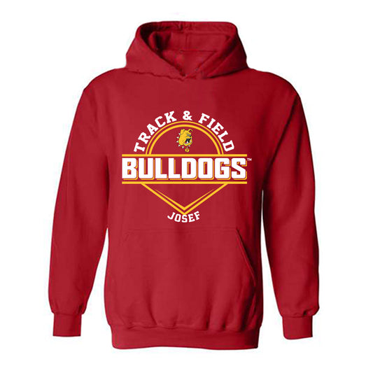 Ferris State - NCAA Men's Track & Field : Hayden Josef - Classic Fashion Shersey Hooded Sweatshirt-0