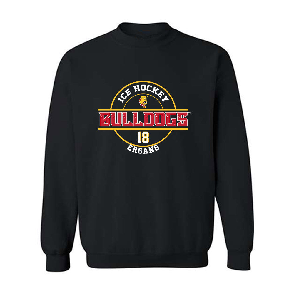 Ferris State - NCAA Men's Ice Hockey : Kaleb Ergang - Classic Fashion Shersey Crewneck Sweatshirt-0