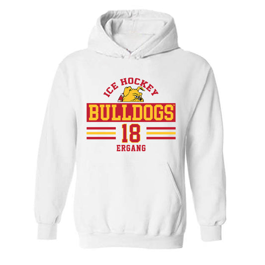 Ferris State - NCAA Men's Ice Hockey : Kaleb Ergang - Classic Fashion Shersey Hooded Sweatshirt-0