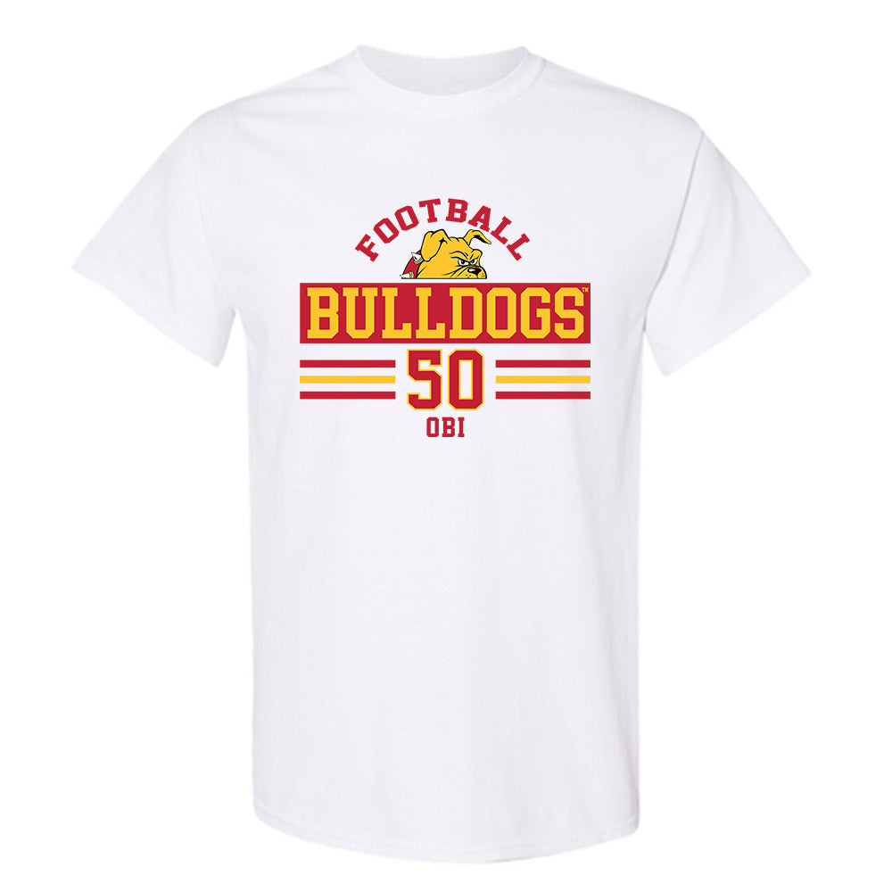 Ferris State - NCAA Football : Chimdindu Obi - Classic Fashion Shersey T-Shirt-0