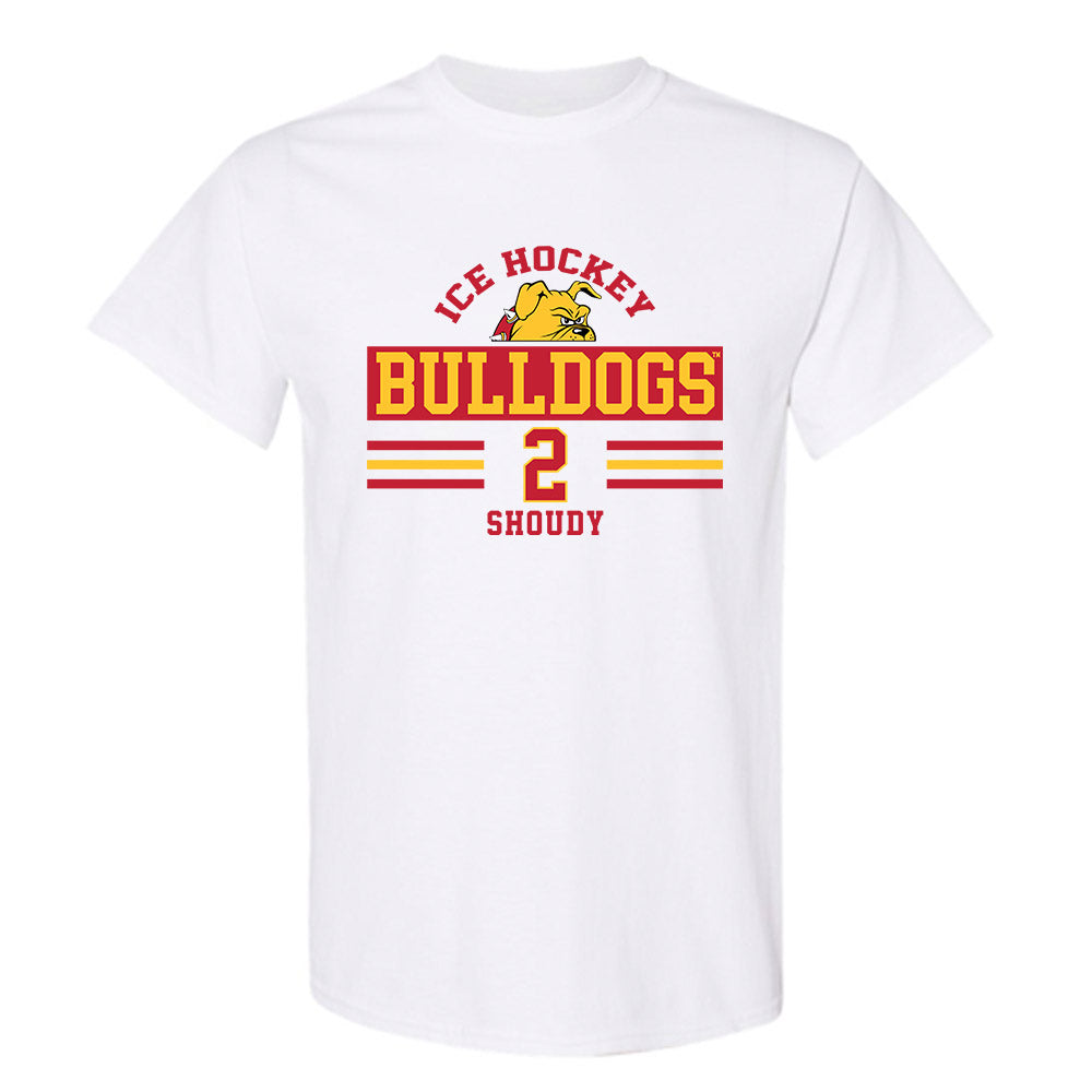 Ferris State - NCAA Men's Ice Hockey : Travis Shoudy - T-Shirt