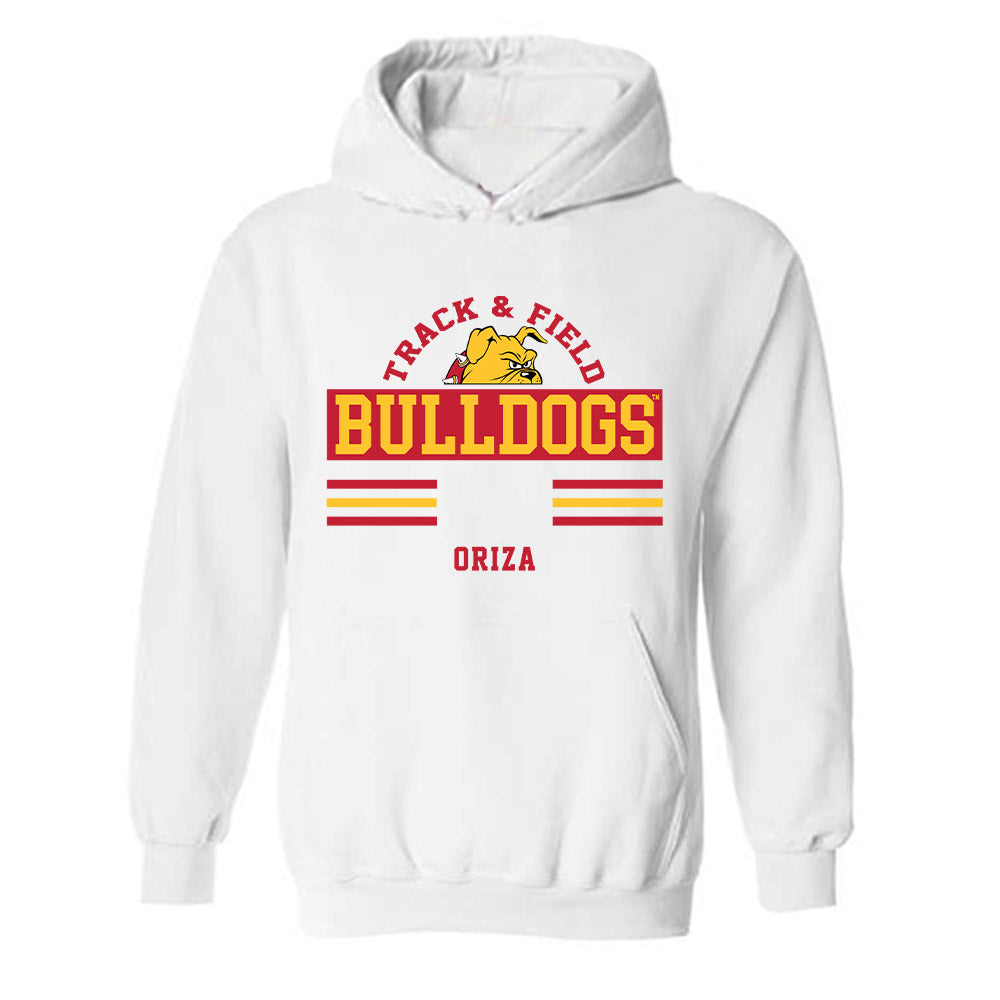 Ferris State - NCAA Women's Track & Field : Shnayly Oriza - Classic Fashion Shersey Hooded Sweatshirt-0