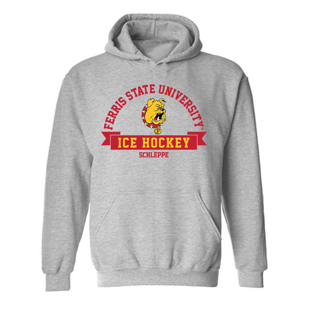 Ferris State - NCAA Men's Ice Hockey : Tyler Schleppe - Classic Fashion Shersey Hooded Sweatshirt