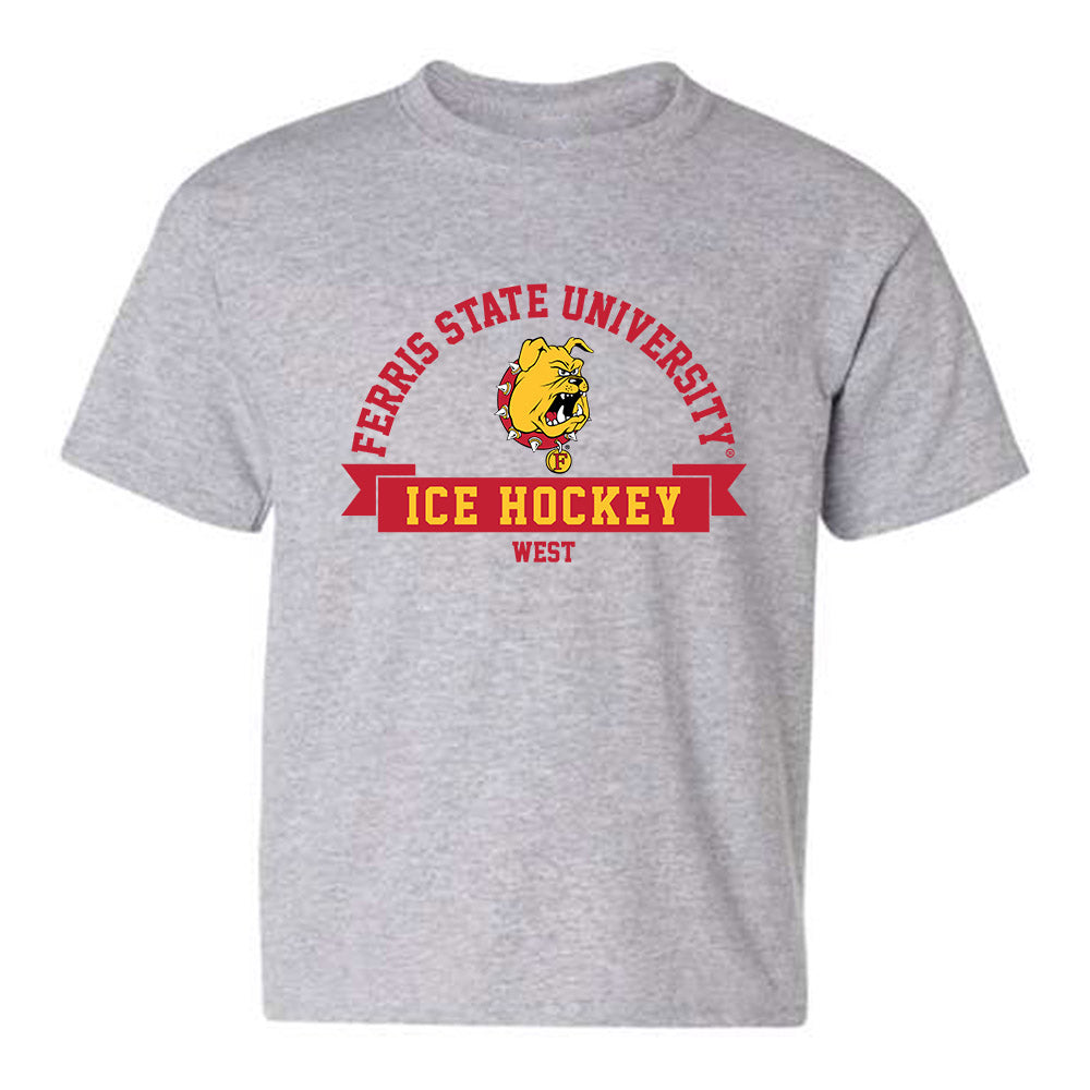 Ferris State - NCAA Men's Ice Hockey : Noah West - Classic Fashion Shersey Youth T-Shirt