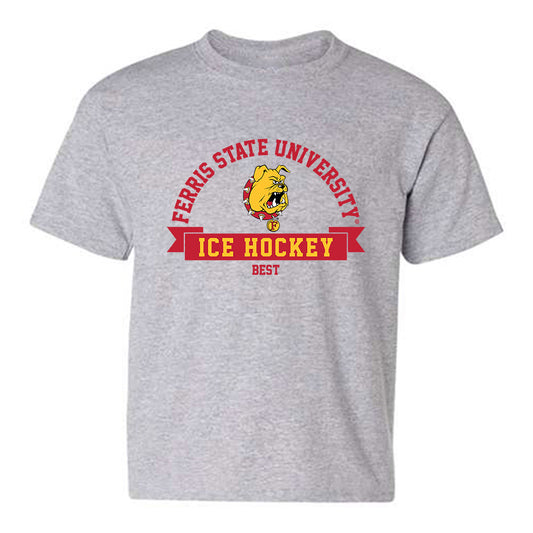 Ferris State - NCAA Men's Ice Hockey : Gavin Best - Classic Fashion Shersey Youth T-Shirt-0
