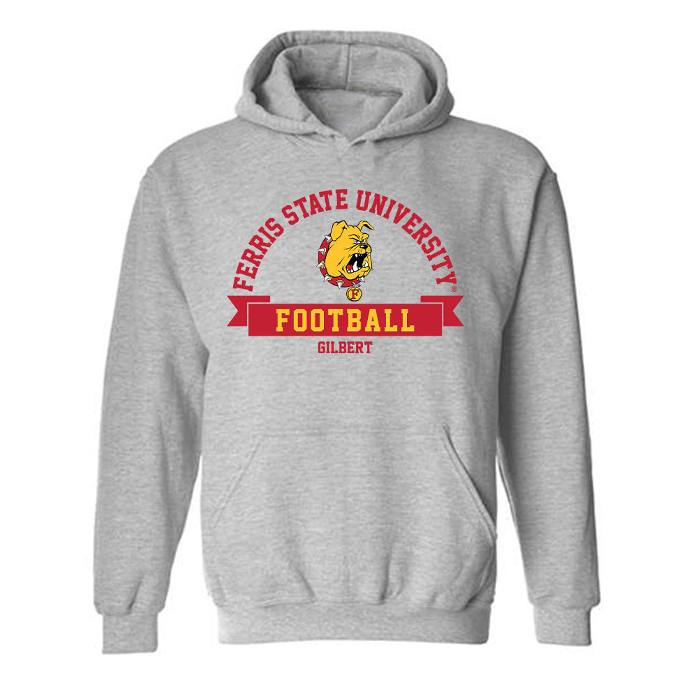 Ferris State - NCAA Football : D'Jaun Gilbert - Classic Fashion Shersey Hooded Sweatshirt-0