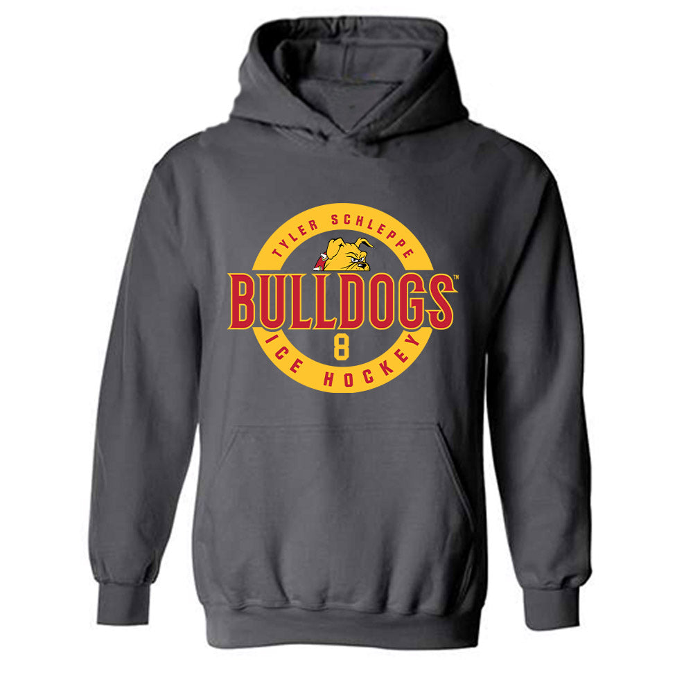 Ferris State - NCAA Men's Ice Hockey : Tyler Schleppe - Classic Fashion Shersey Hooded Sweatshirt