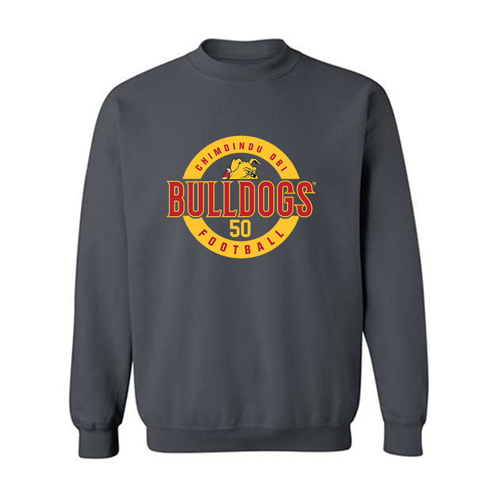 Ferris State - NCAA Football : Chimdindu Obi - Classic Fashion Shersey Crewneck Sweatshirt-0