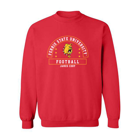 Ferris State - NCAA Football : James Coby - Classic Fashion Shersey Crewneck Sweatshirt-0