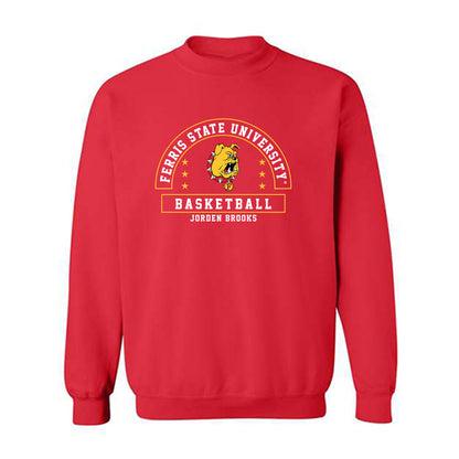 Ferris State - NCAA Men's Basketball : Jorden Brooks - Classic Fashion Shersey Crewneck Sweatshirt-0