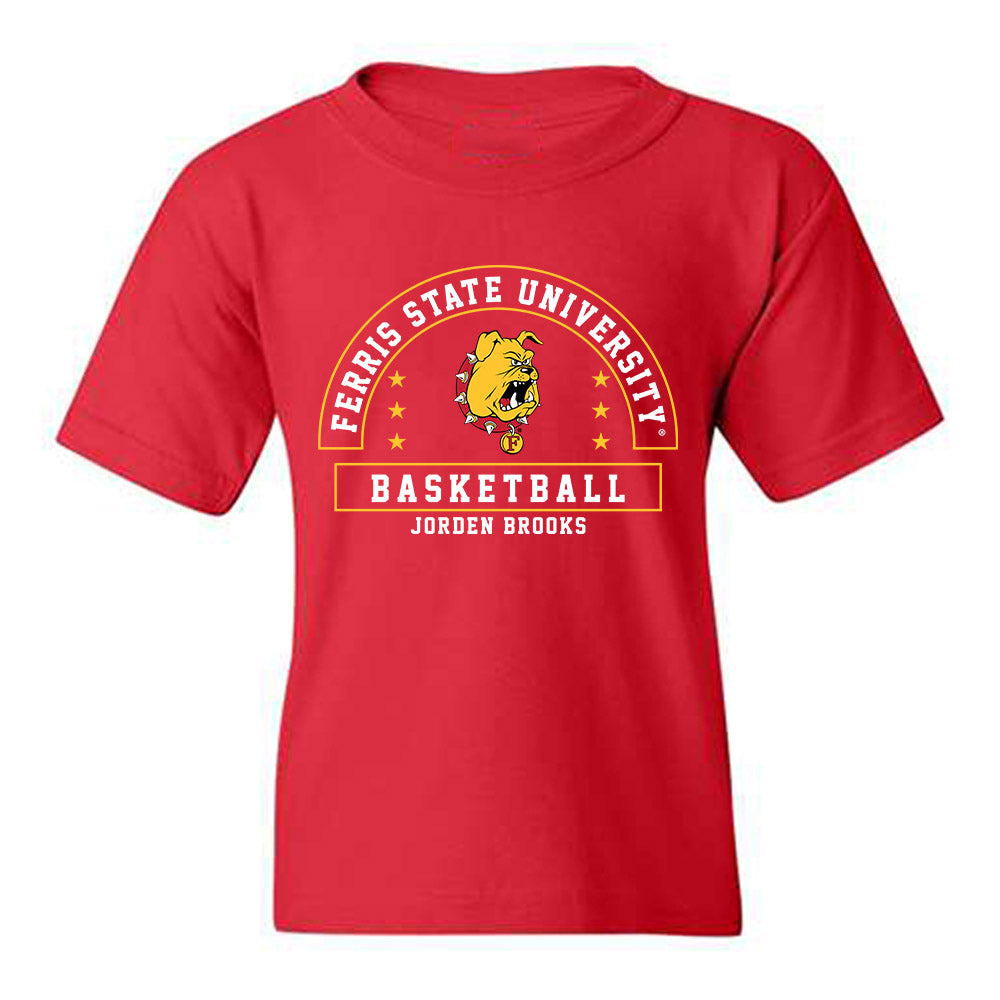Ferris State - NCAA Men's Basketball : Jorden Brooks - Classic Fashion Shersey Youth T-Shirt-0
