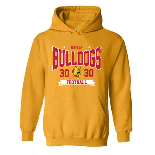 Ferris State - NCAA Football : Kannon Katzer - Classic Shersey Hooded Sweatshirt-0