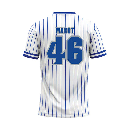 Seton Hall - NCAA Baseball : Jordan Marot - White Pinstripe Baseball Jersey-1