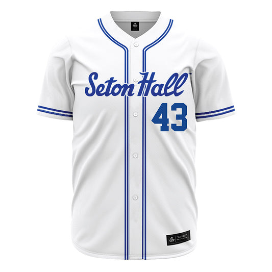 Seton Hall - NCAA Baseball : Aiden Robbins - White Jersey