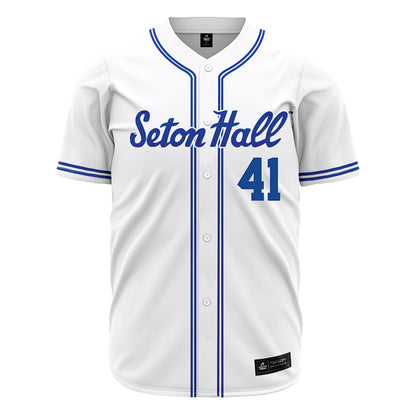 Seton Hall - NCAA Baseball : Steven Svenson - White Jersey-0
