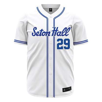 Seton Hall - NCAA Baseball : AJ Soldra - White Jersey-0