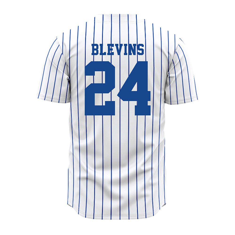 Seton Hall - NCAA Softball : Jenna Blevins - White Pinstripe Jersey-1