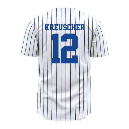 Seton Hall - NCAA Softball : Kyra Kreuscher - White Pinstripe Jersey-1