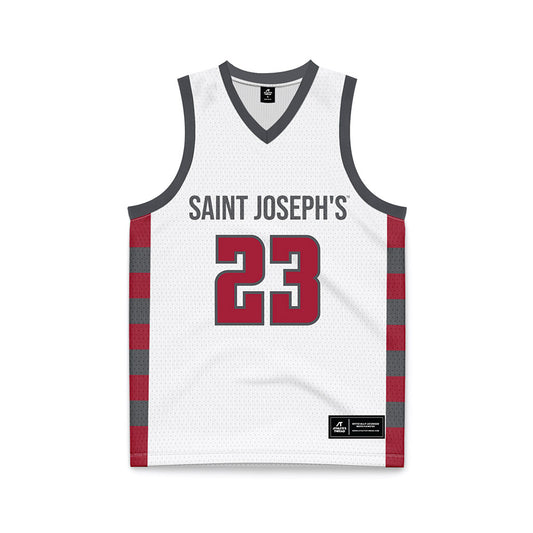 St. Joe's - NCAA Men's Basketball : Mekai Johnson - White Basketball Jersey
