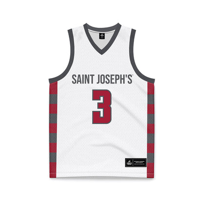 St. Joe's - NCAA Men's Basketball : Khaafiq Myers - White Basketball Jersey