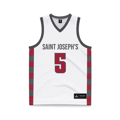 St. Joe's - NCAA Men's Basketball : Anthony Finkley - White Basketball Jersey
