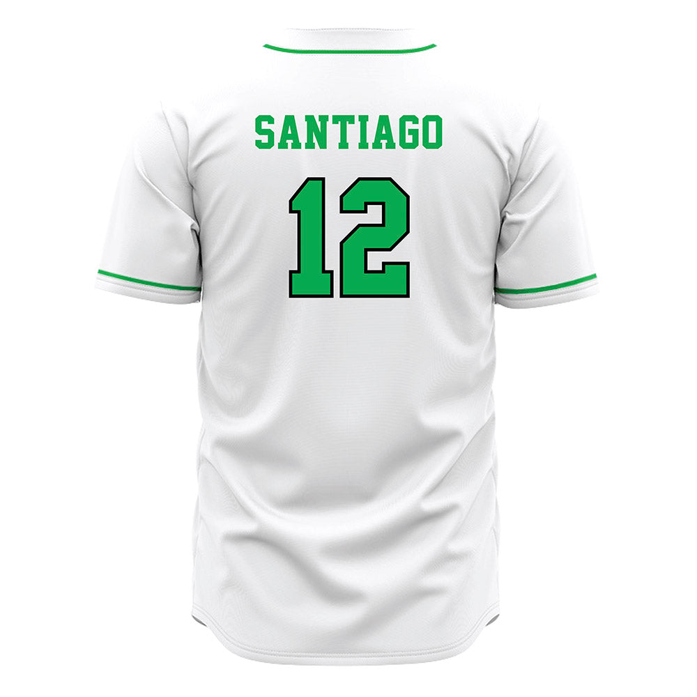 Marshall - NCAA Baseball : Angel Santiago - White Jersey