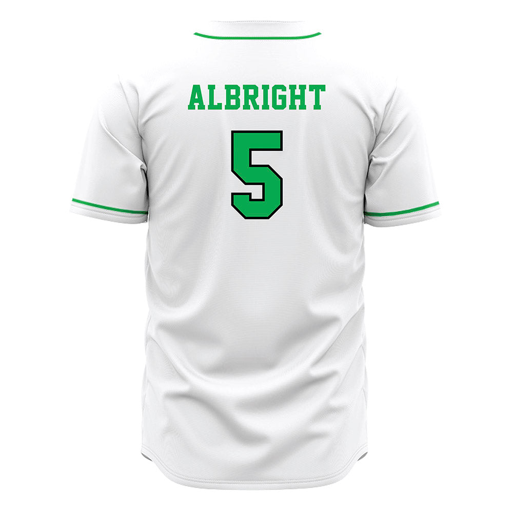 Marshall - NCAA Baseball : Blaine Albright - White Jersey-1