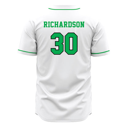 Marshall - NCAA Baseball : Hunter Richardson - White Jersey-1