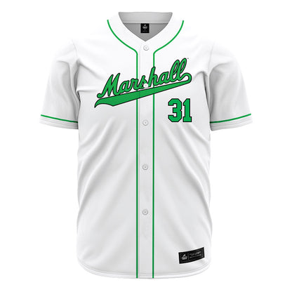 Marshall - NCAA Baseball : Kenyon Collins - White Jersey-0