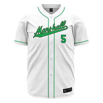 Marshall - NCAA Baseball : Blaine Albright - White Jersey-0